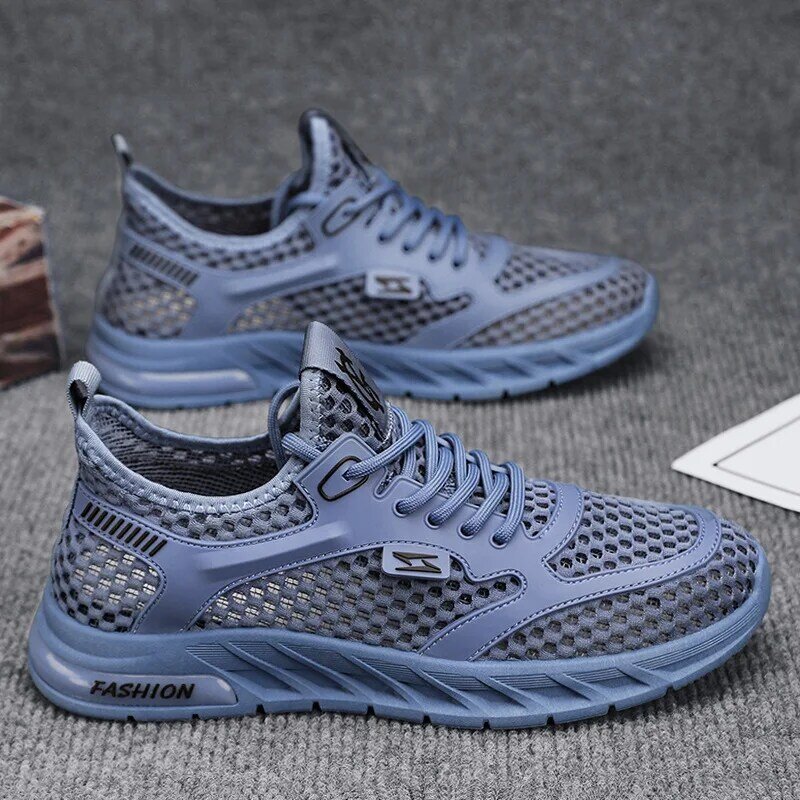 Fashion Men's Mesh Sneakers Lightweight Running Shoes Summer Mesh Sneakers Breathable Casual Shoes Comfortable Men's Tennis