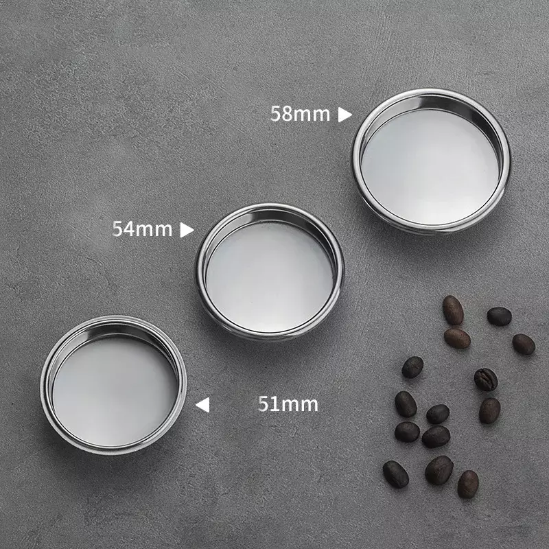 스테인레스 스틸 청소 블라인드 볼, 커피 청소 블라인드 컵, 역세 비다공성 필터 컵 청소 볼, 51mm, 53mm, 58mm