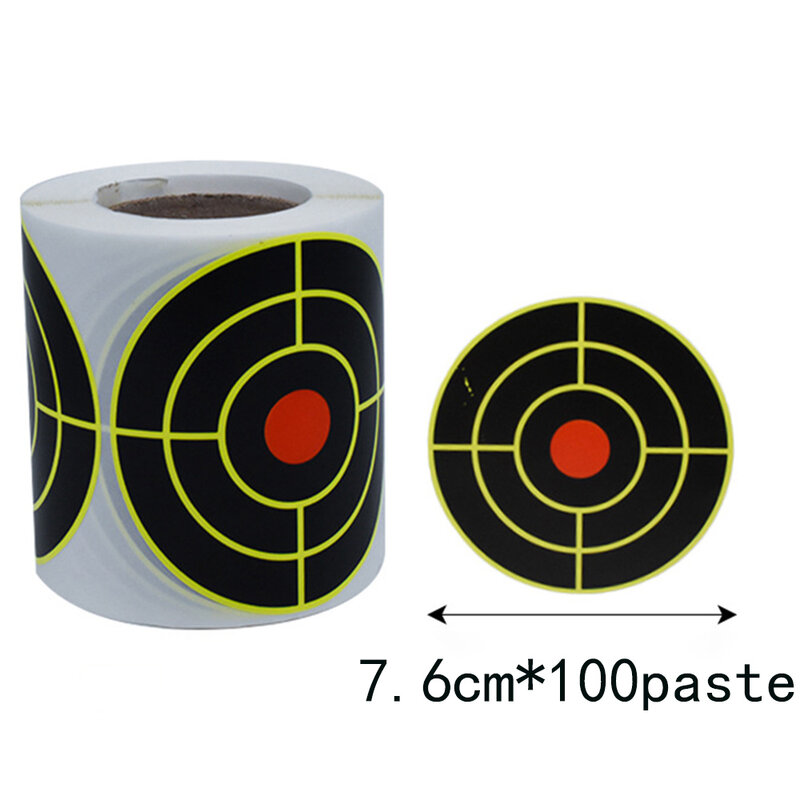 250 200 100 Pcs/Roll Yellow Red Shooting Exercises Splatter Target Stickers 3Inch Set Shooting Target Training Supplies Sticker