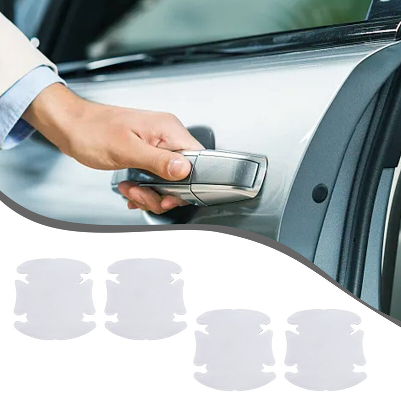 For Bmw E46 E60 4pcs Car Door Handle Invisible Protector Film Scratch Decal Car Sticker Universal Automotive Goods