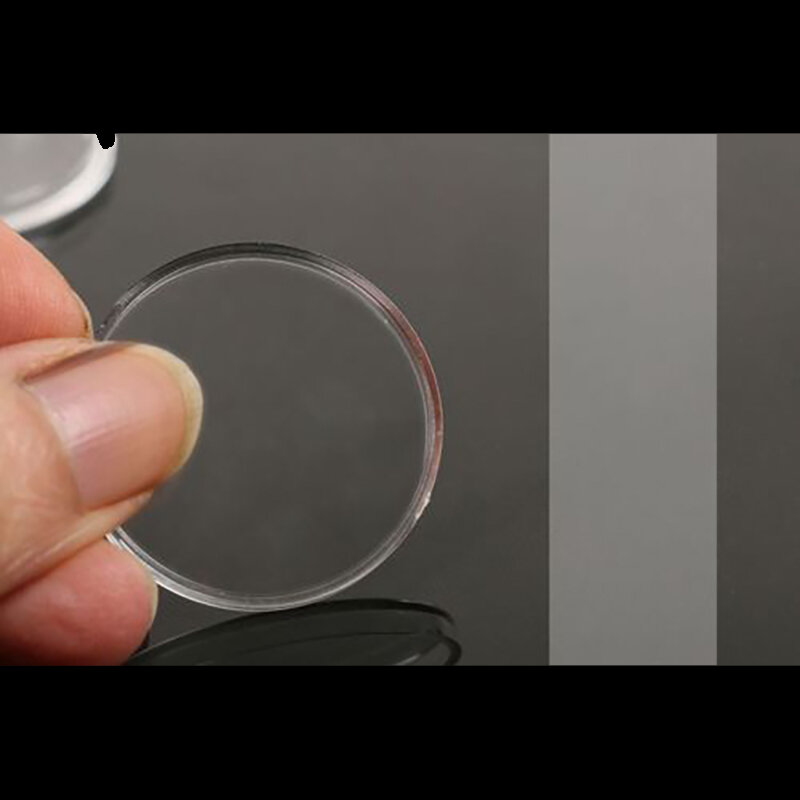 20 teile/los 16-46mm durchsichtiger transparenter Kunststoff-Münz halter Display Kapseln Sammel koffer runde Rings chutz boxen Behälter