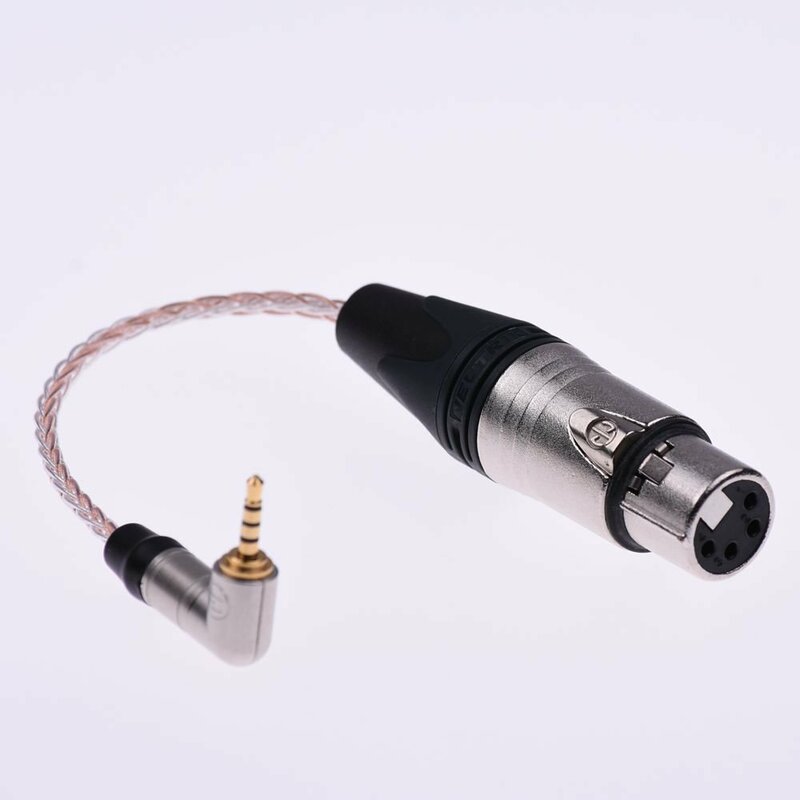 GAGACOCC 2.5MM to XLR Balanced Cable Adapter 10CM L Shape 2.5MM TRRS to 4 Pin XLR Female Balanced Headphone Audio Adapter Cable