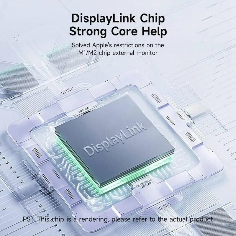 4K 60Hz USB C/USB 3.0 a Dual HDMI Dock Station DL6950 Chip DisplayLink compatibile con Windows macOS mac M1/M2 Android Chrome