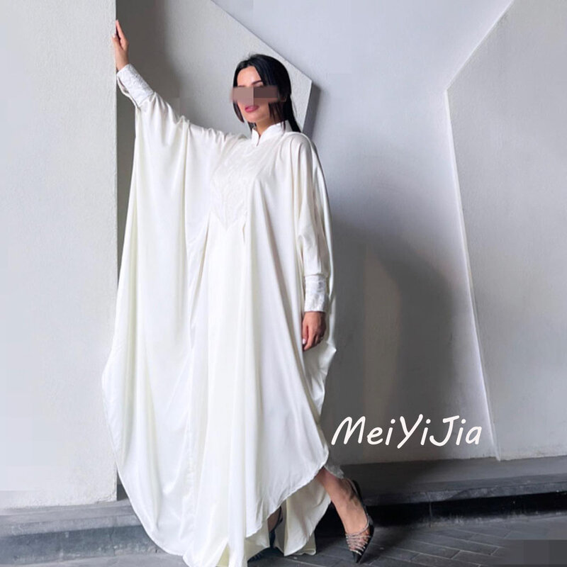 Meiyijia  Evening Dress Embroidery Long Sleeves Button High-Neck Saudi  Arabia  Sexy Evening Birthday Club Outfits Summer 2024