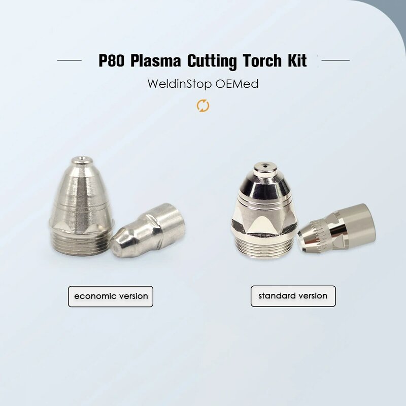 P80 Electrode Nozzle Tip 1.5mm  80A for P-80 Air Plasma Cutter CNC Consumables PKG/20