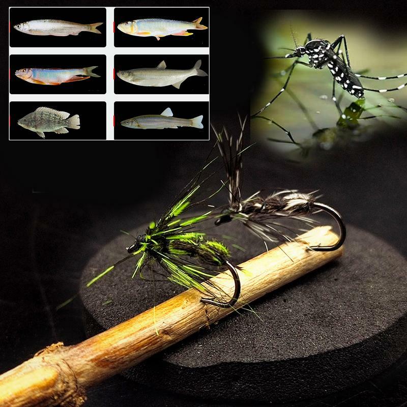 Esche da pesca a mosca per trota 5 pezzi Dry Fly Fish Hook Bait accessori per la pesca a mosca per Bass Trout Carp Fishing Gear for River