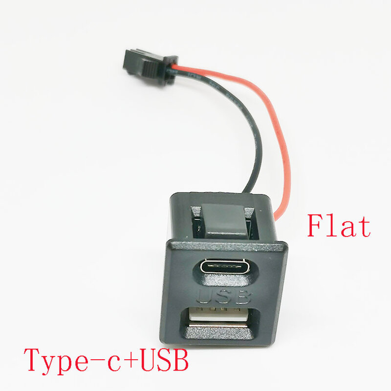 Dubbele Laag Usb Female Base Type-C Socket Een Vrouwelijke Usb Lamp Opladen Stopcontact Met Kabel Connector