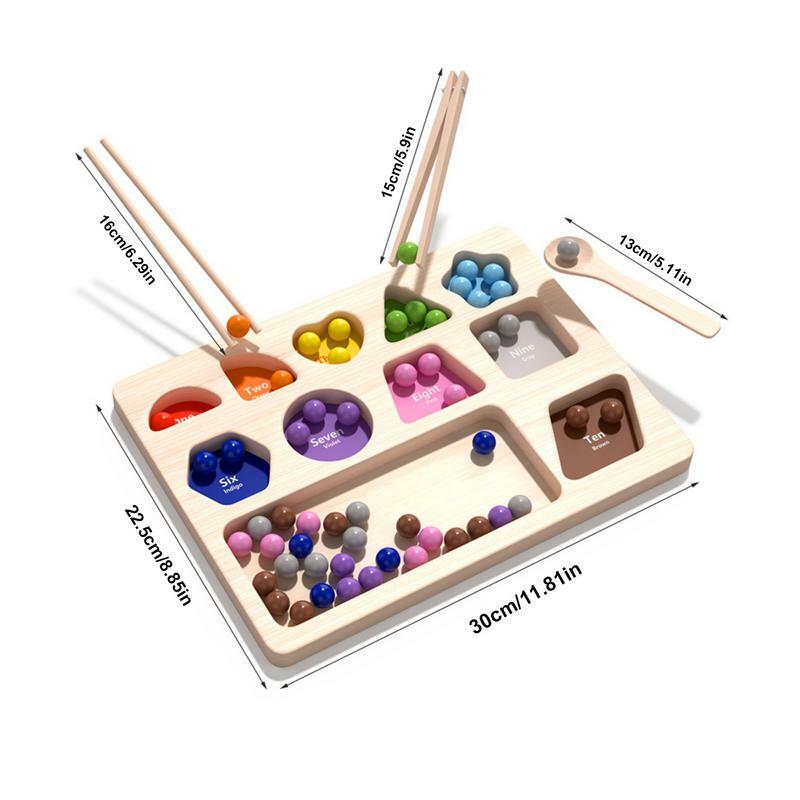 Gioco di perline da tavolo in legno Peg da tavolo in legno gioco di perline Montessori Early Education Peg Board in legno arcobaleno Clip perline Cognitive