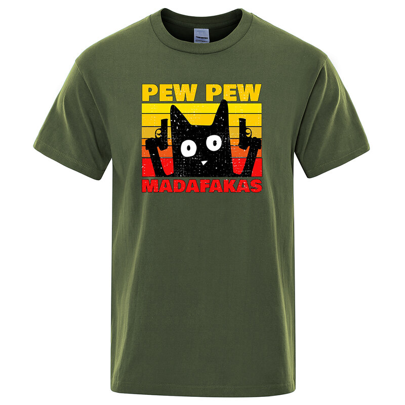 Cartoon Pew Pew Mdafakas Drucke Männlichen T Shirts Übergroßen Marke T-shirts Hohe Qualität Kleidung Mode Atmungsaktiv T-Shirts Mann der