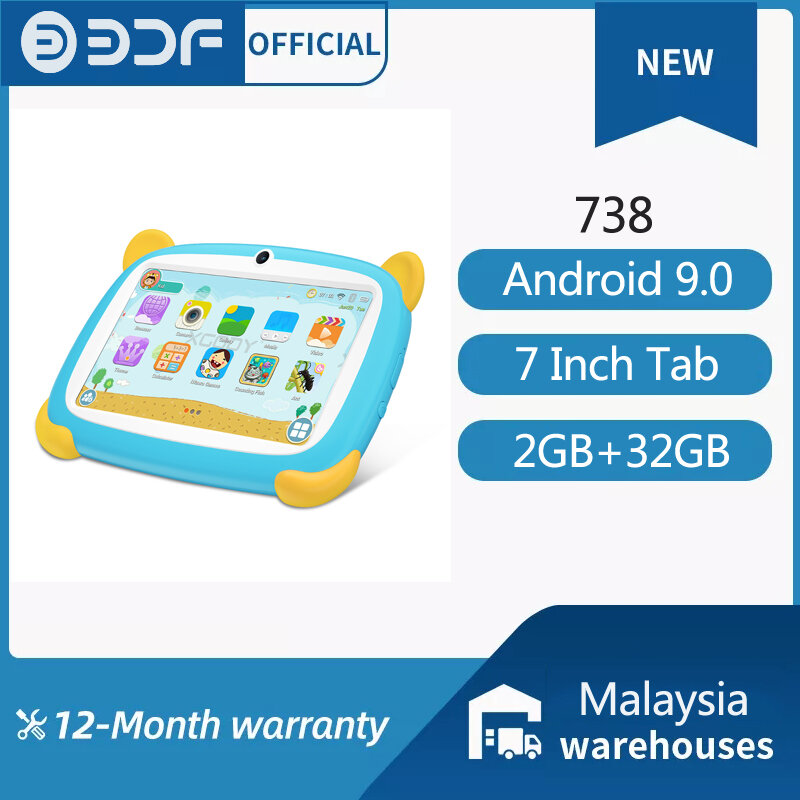แท็บเล็ต7 "สำหรับเด็ก Android9.0 2GB 32GB Quad Core WiFi Google Play แท็บเล็ตสำหรับเด็กในภาษาฮีบรู4000mAh