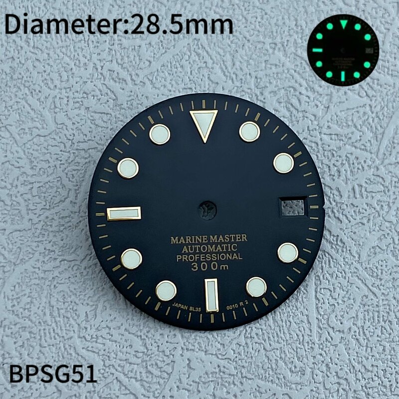 28.5mm ulepszony SUB wzór słońca NH35/NH36 akcesoria do tarcza do zegarka niestandardowy zegarek S dial logo męskie akcesoria do zegarków