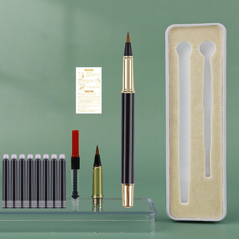 Y1UB Penna a pennello per inchiostro Penna per calligrafia cinese Penne per scritte a mano per scrittura nel diario