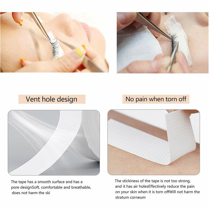 Fita isolante para extensão de cílios, Lint Free Under Eye Pads, remendo de papel não tecido respirável, japonês, 2 3 rolos