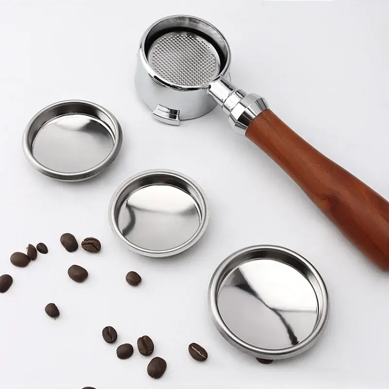 51mm/53mm/58mm Stainless Steel Cleaning Blind Bowl Coffee Cleaning Blind Cup Backwash Non-porous Filter Cup Cleaning Bowl