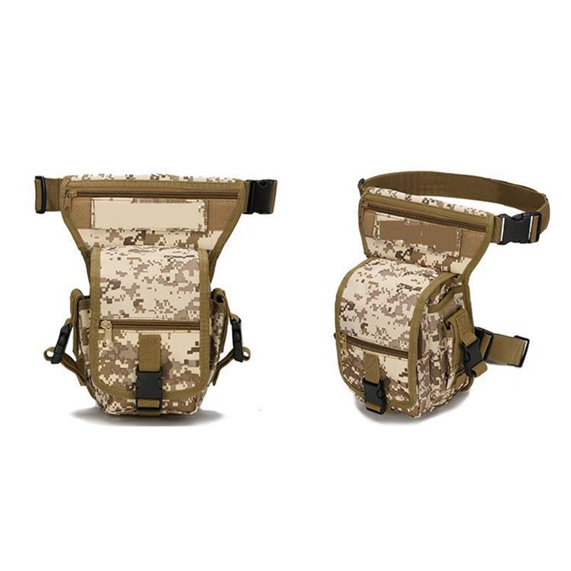 NEW-Multifunctional Leg Bag Hiking Hunting Leg Bag Drop Leg Bag Waterproof Camouflage Bag Motorcycle Sports Bag