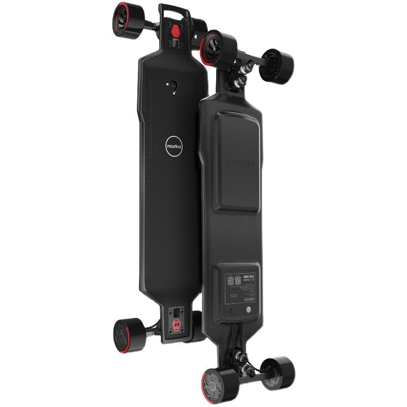 Maxfind-オフロード電動スケートボード,制御付き四輪衝撃吸収パッド
