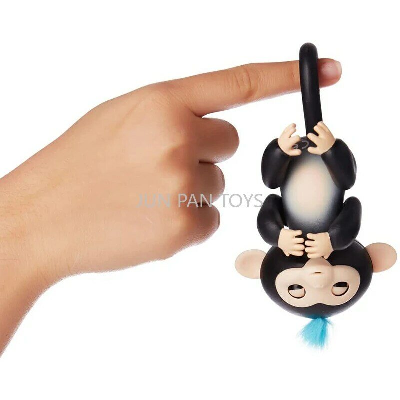 Mainan Monyet bayi interaktif fingerling asli mainan hadiah anak-anak anak perempuan peliharaan pintar elektronik Monyet ujung jari