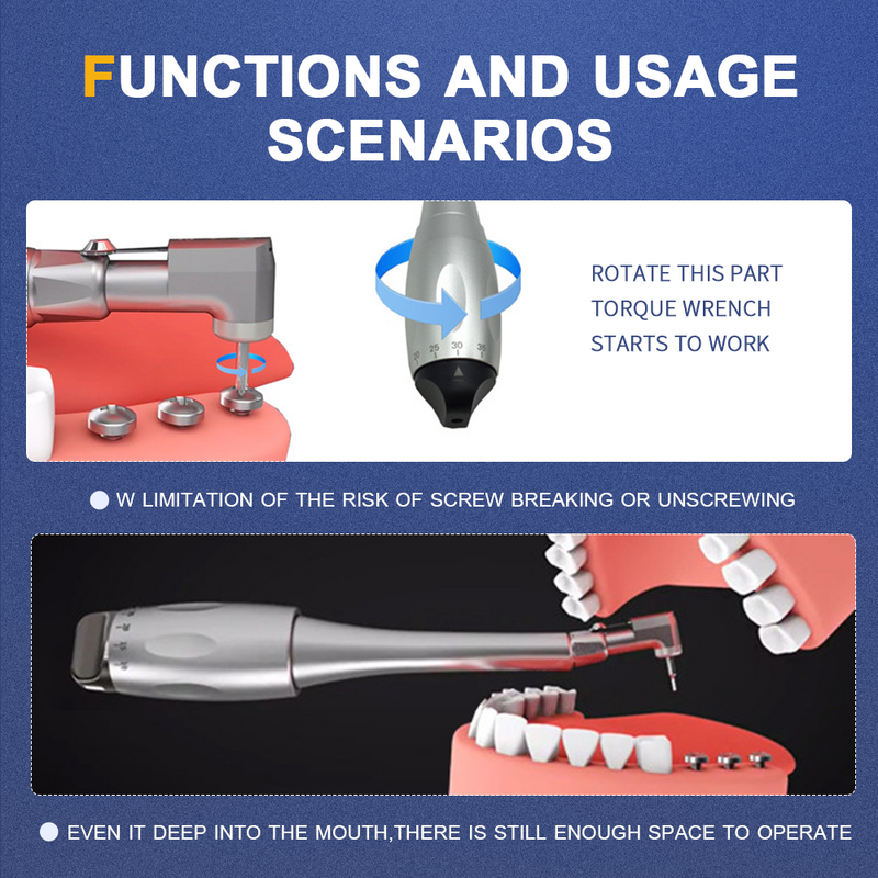 Ai-tc-kit torq controle manual de alumínio chave de torque handpiece dental coreia implantar instrumentos de cirurgia