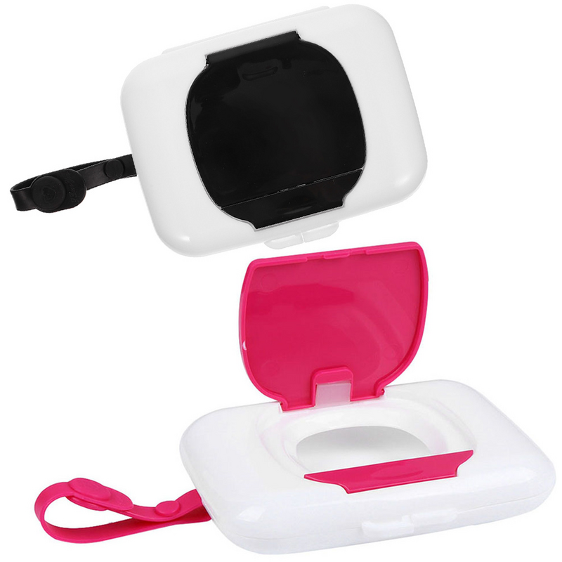 Travel Pouch Dispenser 2Pcak Portable Wet Wipe Container Baby Wipe Case Refillable Infant Travel Tissue Dispenser