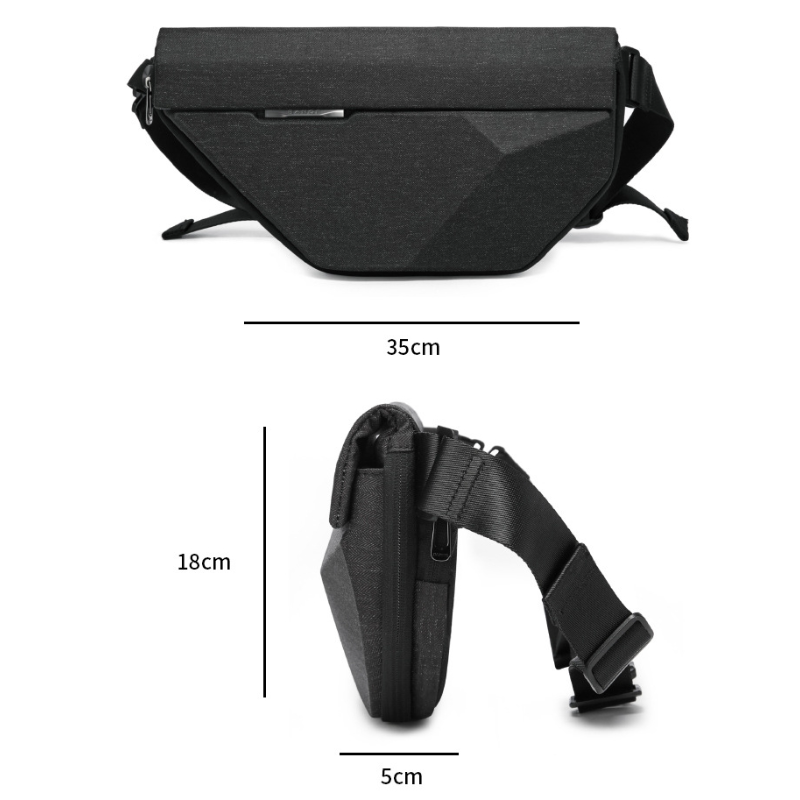 Chikage Coreano Moda Unisex Peito Bag Multi-função dos homens Crossbody Shoulder Bag Expansão Negócios Shell Duro Pequeno Saco