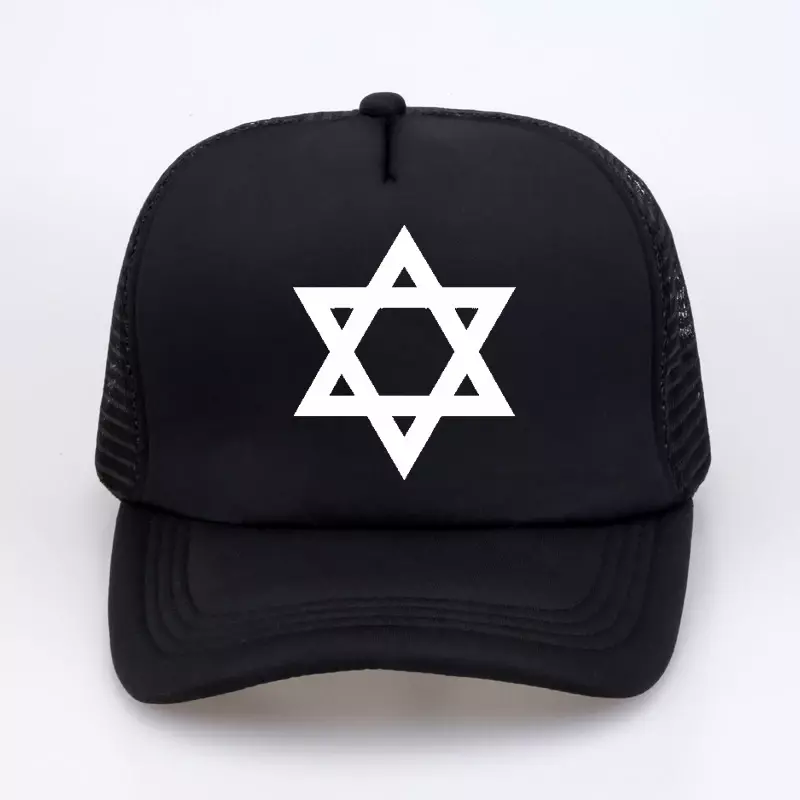قبعة بيسبول للرجال بنجمة سداسية ، شارة فلاش محب ، قبعة أبي ، قبعات رموز الأزياء الدينية