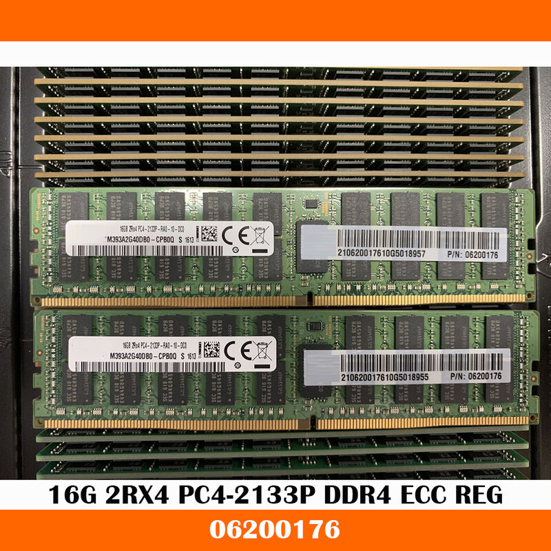 Memória de servidor de alta qualidade, 16GB, 2RX4, PC4-2133P, DDR4, ECC, REG, 06200176, navio rápido, trabalho fino, 1PC