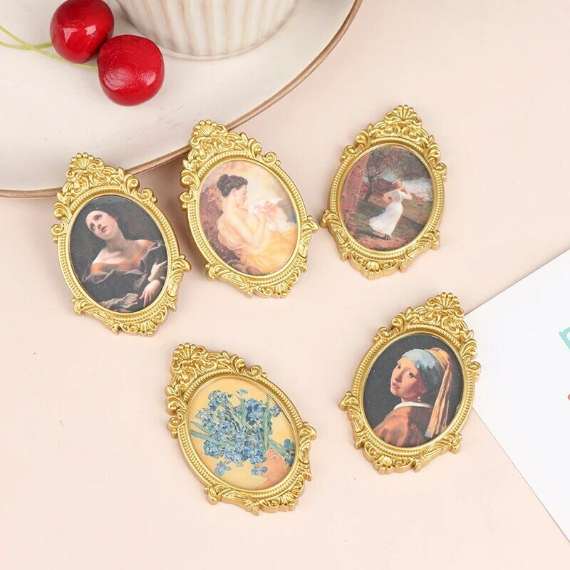 1Pc 1:12 Dollhouse Miniature Photos Painting Mural Wall Picture 35*60mm