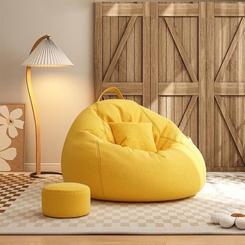 Sofás de tela de lino sin relleno, funda de puff Gigante, tumbona, asiento, PUF, Tatami, ZH19-4999-Custom