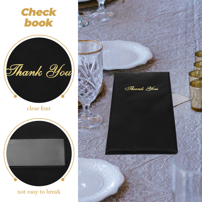 Restaurant liefert Menü mit Buch Scheck karton Datei Ordner Gast Inhaber Server Geschäft