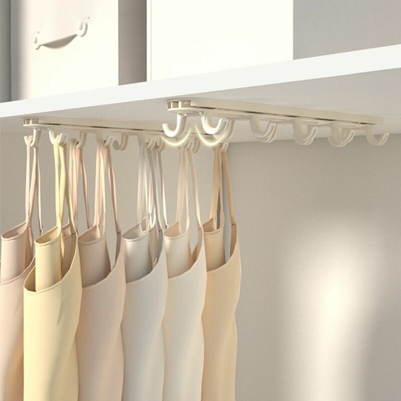Multifunctional Underwear Storage Hanger Practical Retractable Clothes Drying Rack Durable Double-row Hook