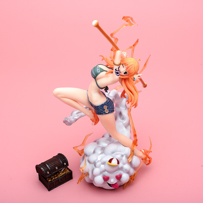 Фигурка из аниме Nami One Piece, экшн-фигурка, брюки и шорты, статуя S, 32 см, орнамент из ПВХ, Коллекционная модель, украшение, игрушка в подарок