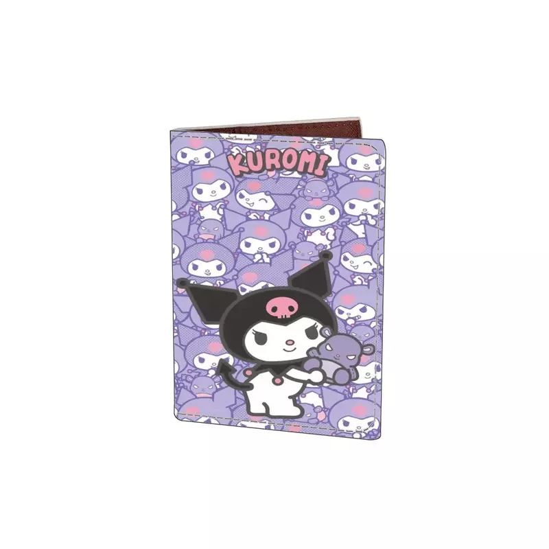 New Sanrio Passport Cover Hello Kitty Melody Kulomi Cartoons Print PU Protective Case Portable ID Travel Credential Card Holder