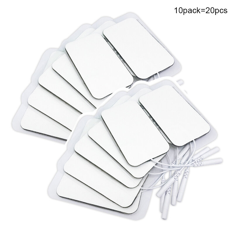 20pcs TENS Electrode Pads for Physiotherapy Tens Massager Relaxation Treatments Muscle Stimulator Massage Replacement Patch Gel