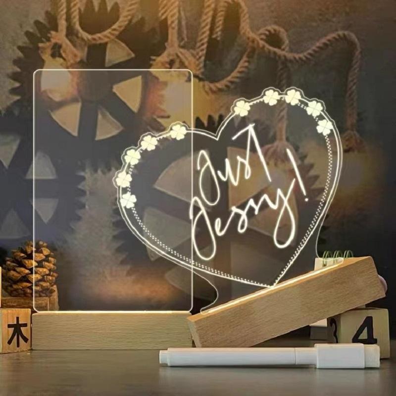 Creative Note Board Creative Led Night Light USB Message Board Holiday Light With Pen Gift For Children Girlfriend Decoration Ni