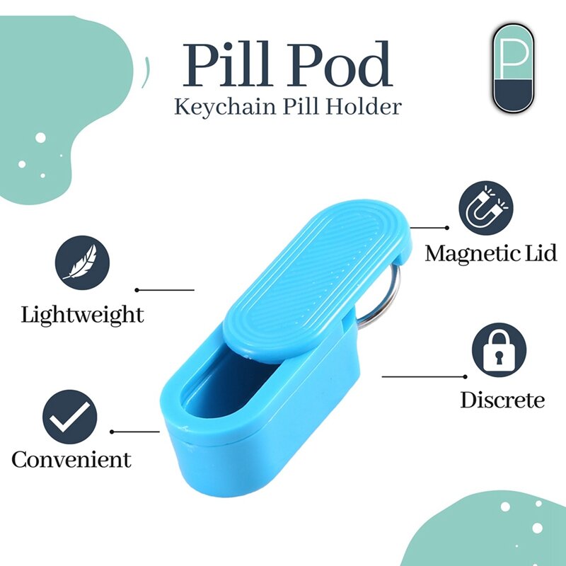 Compressore chiave da 1 pezzo con diapositiva magnetica discreta-Mini caricatore per pillole tascabili-pillole di emergenza portatili