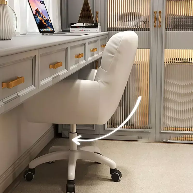 Vanity kursi kantor ergonomis, desainer putar komputer pijat kerja, furnitur nyaman
