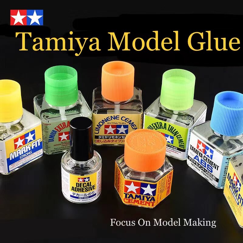 Tamiya-modelo cola de entalho cola, secagem rápida, capa verde, Gundam, laranja, branco, 87003, 87038