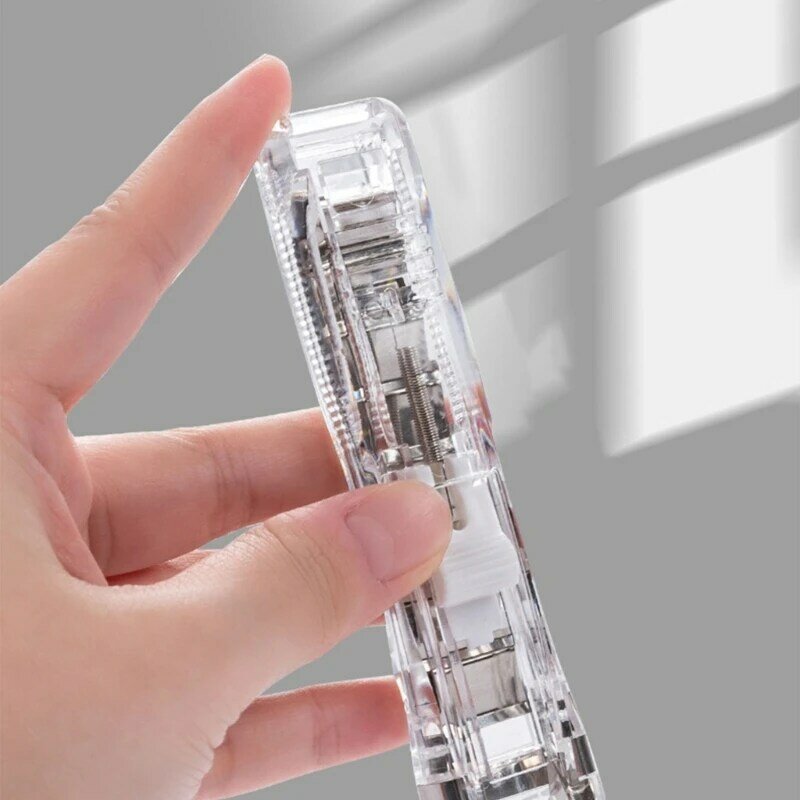 Handheld Paperclip Klem Dispenser 40-50 Vellen Capaciteit Geen Schade Binding, Herbruikbare Metalen Papierklemmen Bestand Clip