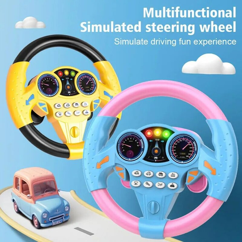 Simulazione elettrica volante giocattolo con luce e suono educativo per bambini Co-Pilot giocattolo per auto giocattolo vocale regalo
