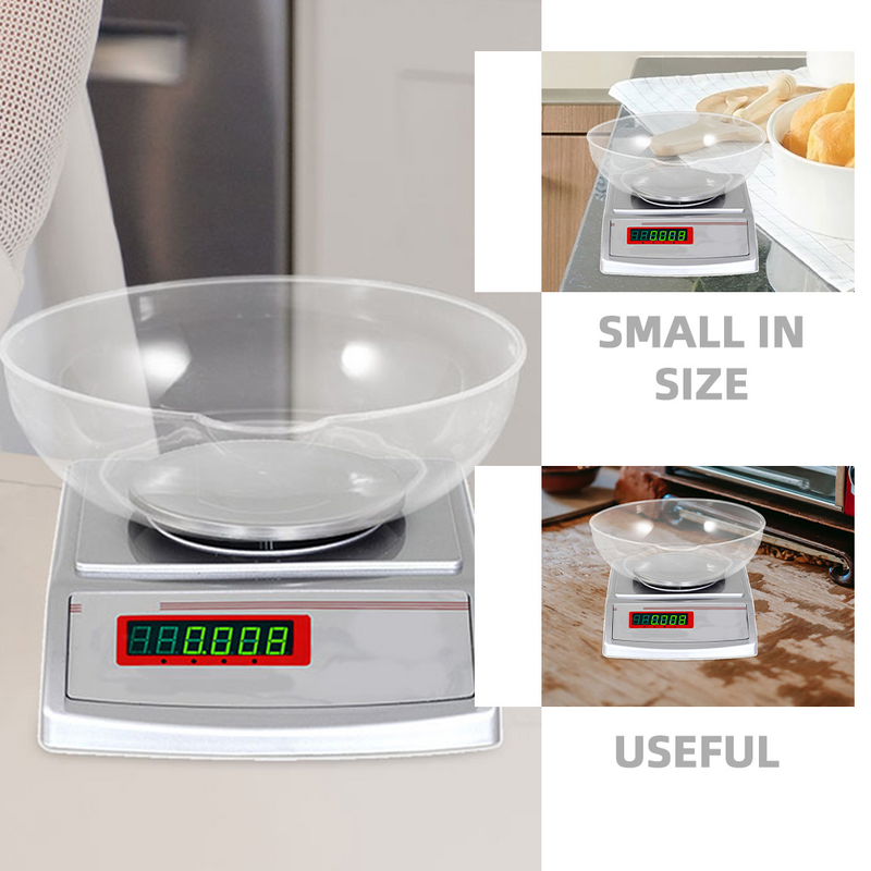 2 pezzi piccola bilancia da cucina pentola portatile vassoio in polvere peso Rack liquido misurazione degli alimenti per