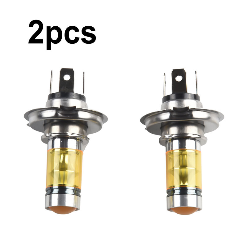 Fog Lights Light Bulbs 2pcs 76*18mm Car Accessories H4 6000K-6500k Headlight Light Universal Fitment Replacement