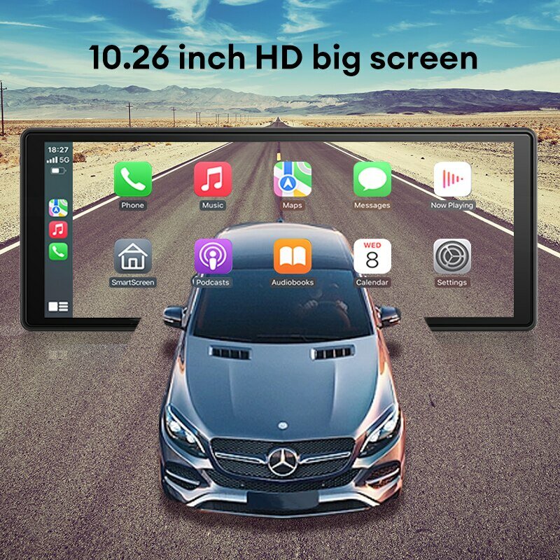 Reproductor multimedia con pantalla táctil de 10,26 pulgadas para coche, autorradio estéreo inalámbrico con Bluetooth, Carplay, MP5, para Apple o Android