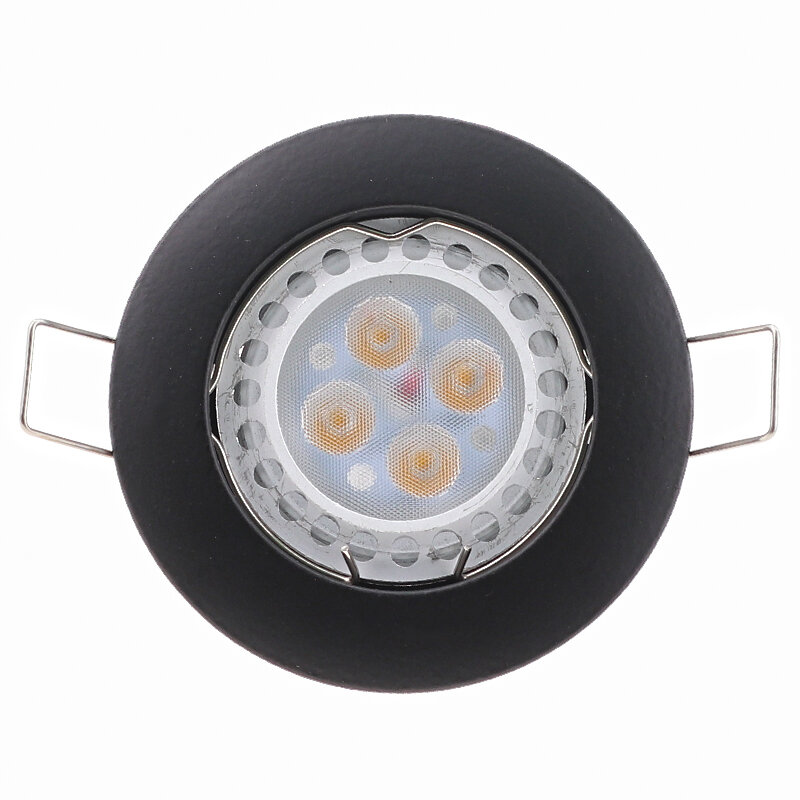 Spot Lumineux LED Encastrable pour le Plafond, Modèle Gu10 zel16, en Nickel Noir et Blanc, Idéal pour un Hôtel, 10 Pièces Fournies