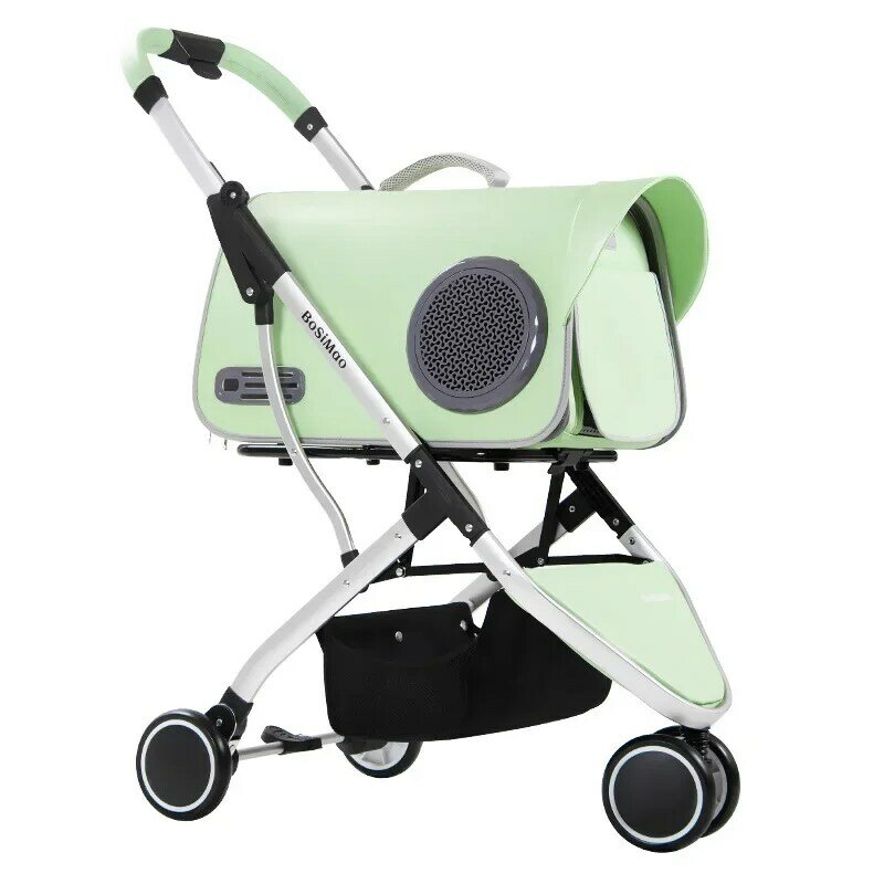 Destacável respirável Pet Stroller, carrinho do cão, grande espaço, Folding Stroller, Walking and Traveling, Cat