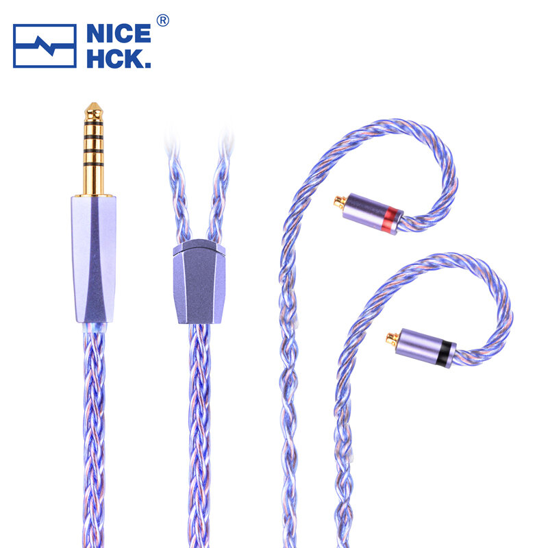 NiceHCK – câble d'écouteur Spacecloud Ultra 6N plaqué argent OCC + 7N OCC fil mixte 3.5/2.5/4.4 MMCX/0.78/N5005 broche pour A7