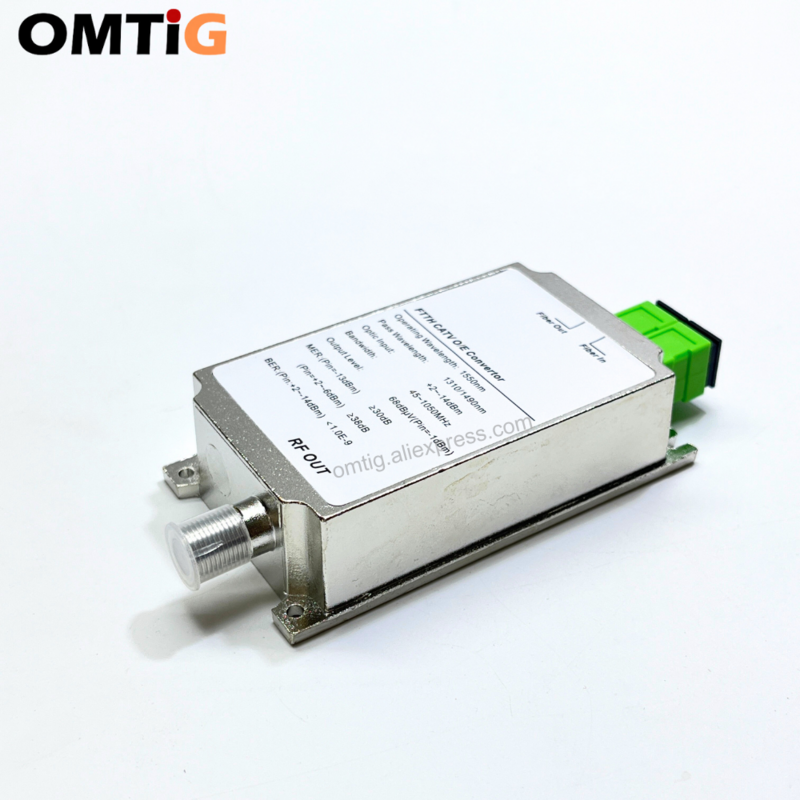 OMTiG optyczny odbiornik CATV 2SC/APC-1RF fale 1310/1490/1550nm z 2 Port wyjściowy WDM dla PON FTTH pasma CATV 47-1008MHz