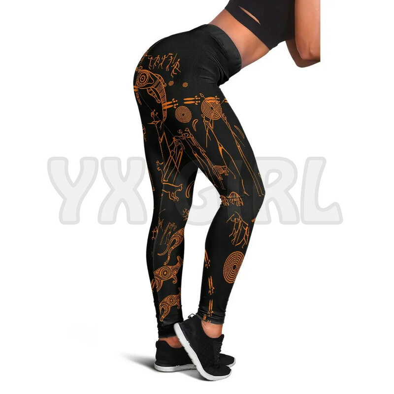 Yx menina das mulheres para a menina a vida de aborígines 3d impresso leggings sexy elástico feminino leggings magros gótico yoga leggings