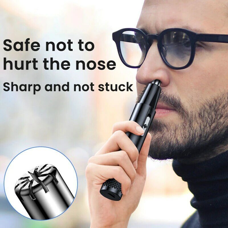 Electric Nose Hair Clipper Rechargeable Multi-kinetic Shaving Two-in-one Unisex Fully Automatic Washable   Trimmer