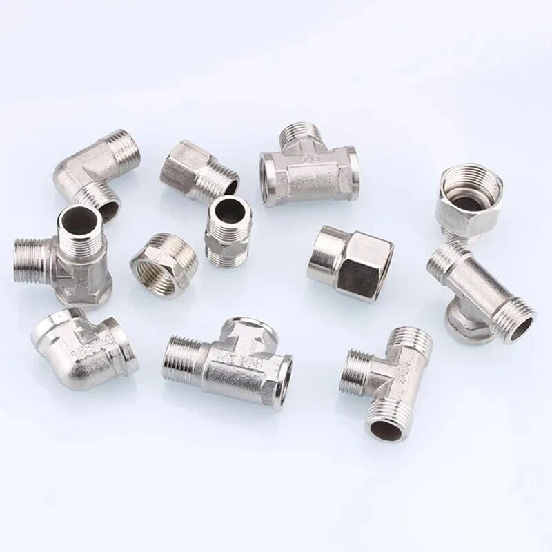 1/2 3/4 BSP Female Male Thread Tee Type Reducing Stainless Steel Elbow Butt Joint Adapter Adapter Coupler Plumbing Fittings