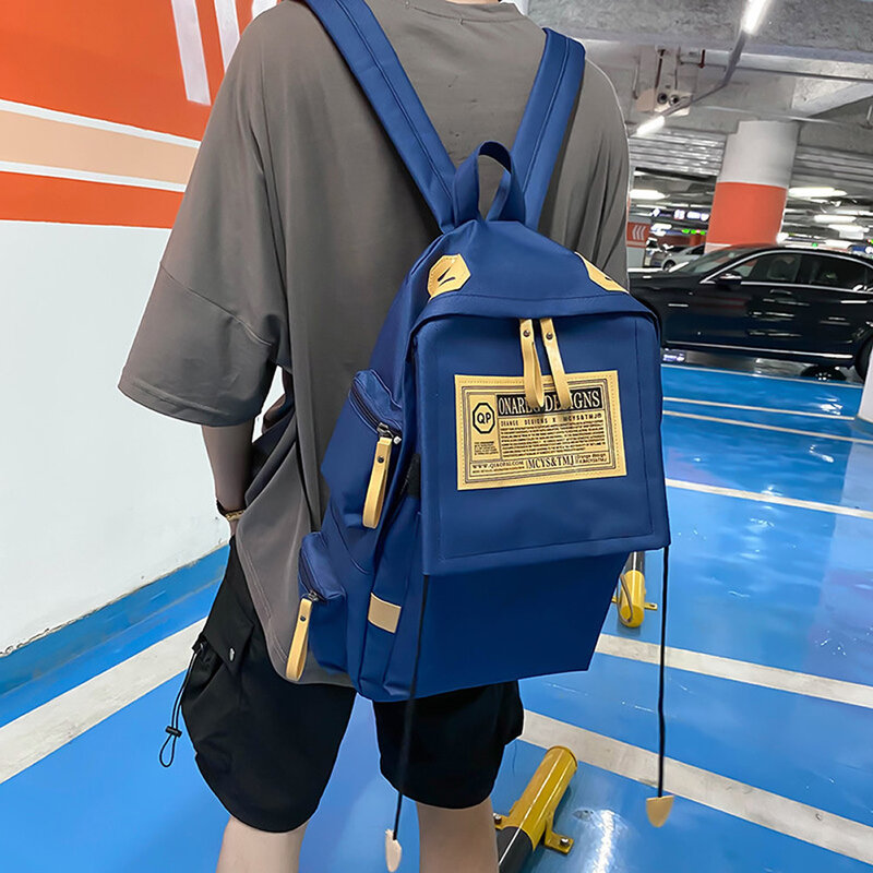 GNWXY-mochila de lona de gran capacidad para hombre y mujer, morral escolar de varios colores para ordenador portátil, ideal para estudiantes de secundaria